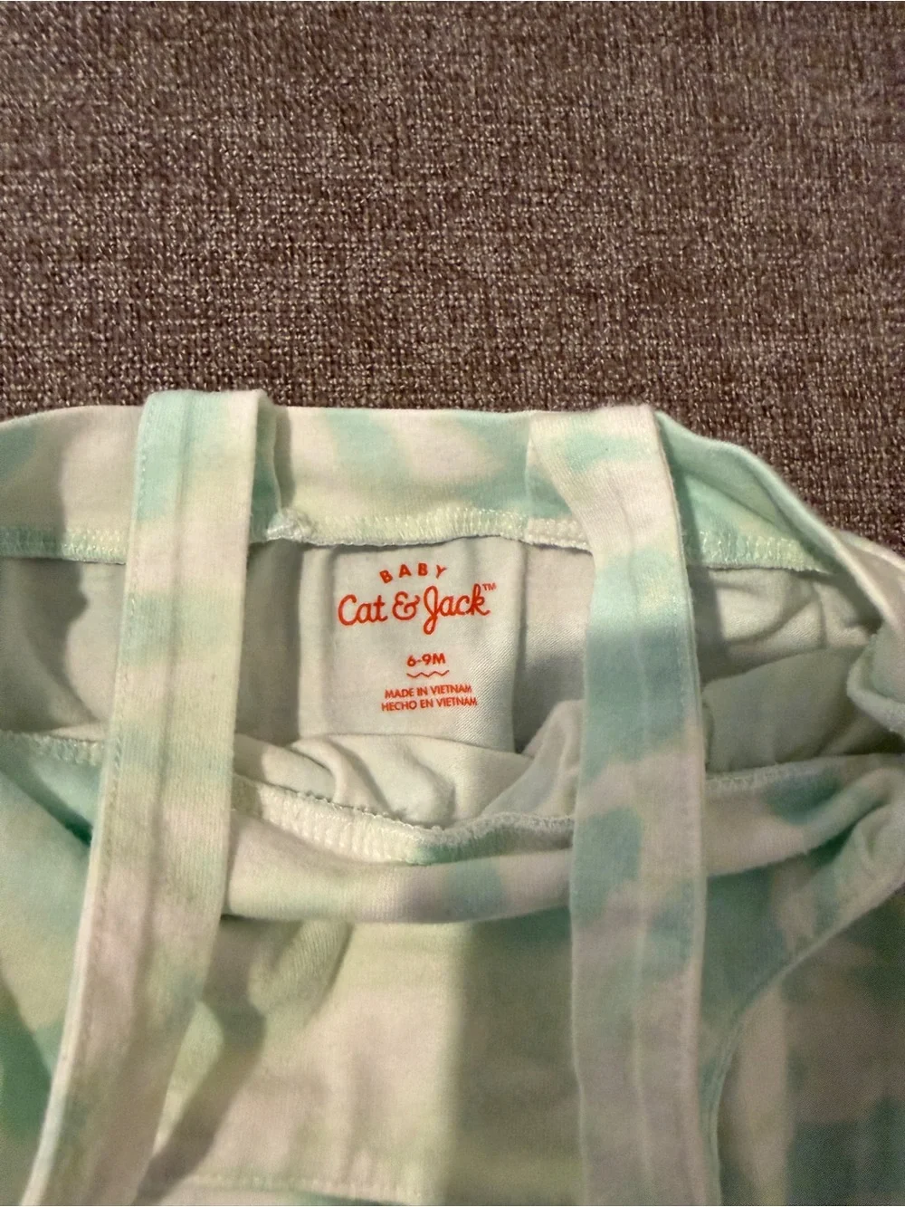 Cat and Jack Baby Romper Duo - Striped & Tie-Dye 6-9m